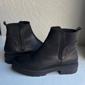 Steve Madden Black Chunky Leather‎ Moira Emo Grunge Ankle Boots 7.5/8